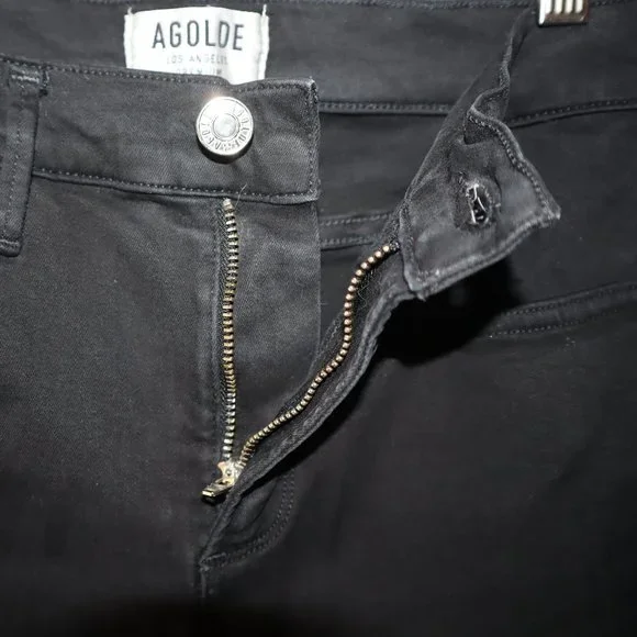 AGOLDE Filter Free Black High Rise Skinny Jeans Women's Size 25 - Picture 4 of 9